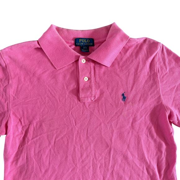 Polo Ralph Lauren Kid Pink Polo Shirt Size Large 14–16 Short Sleeve Classic Pony - Picture 2 of 3